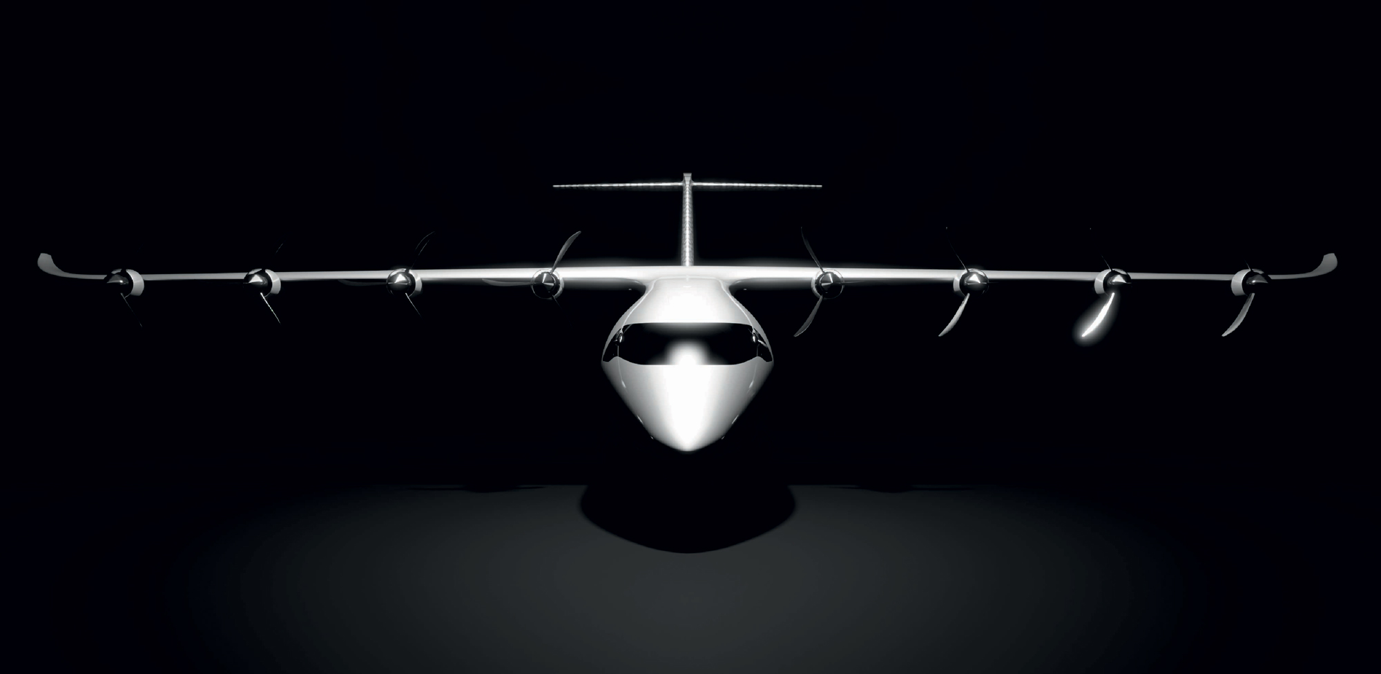 elegant Aura Aero Aircraft from font view