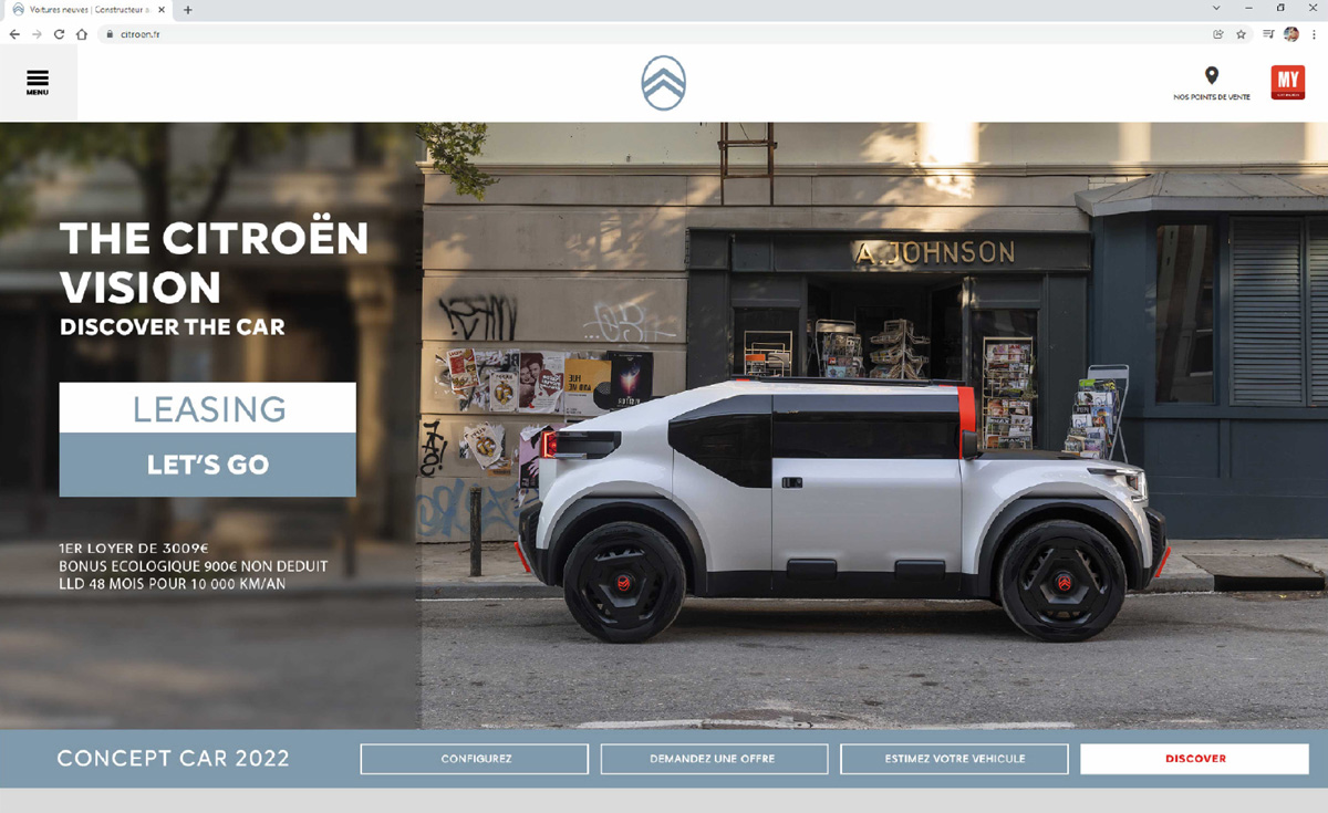 citroen website mock up