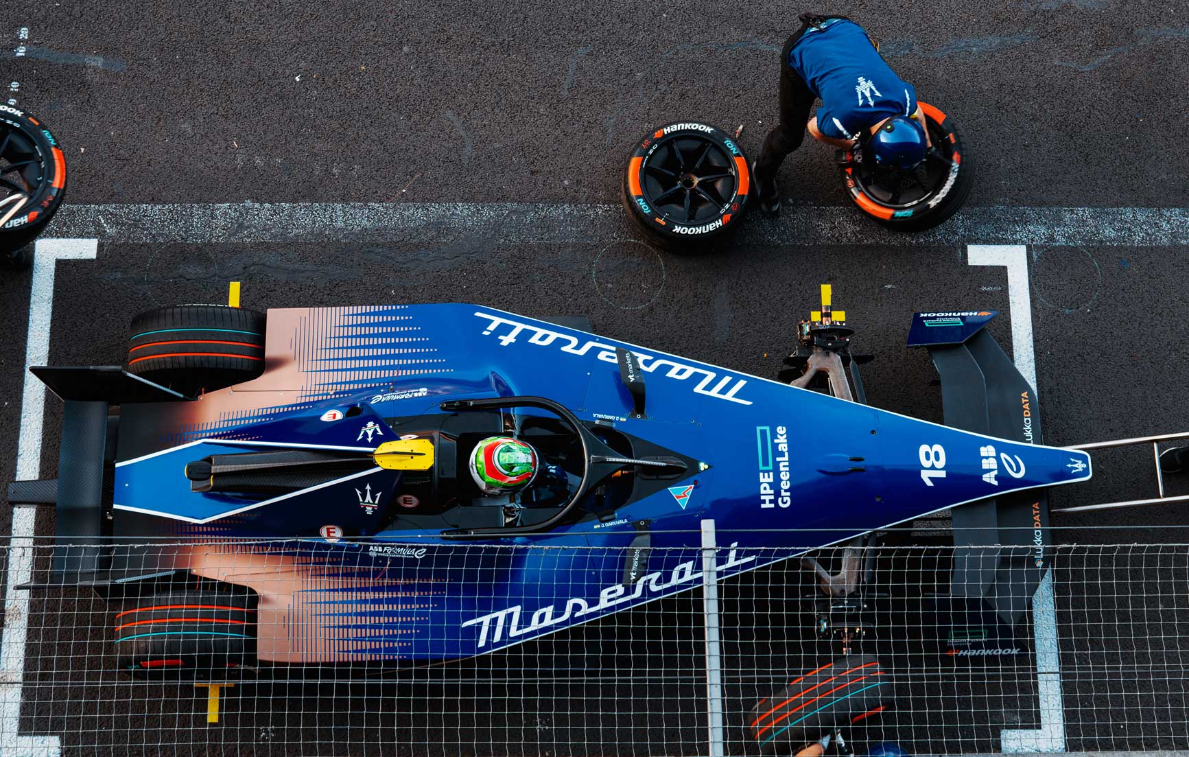 Top view of Maserati formula E