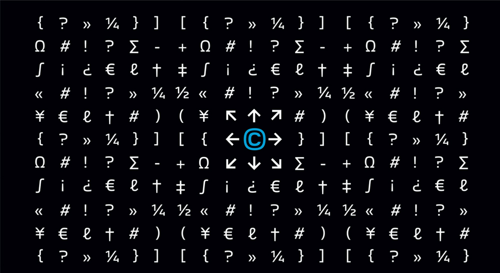 characters of the new peugeot font