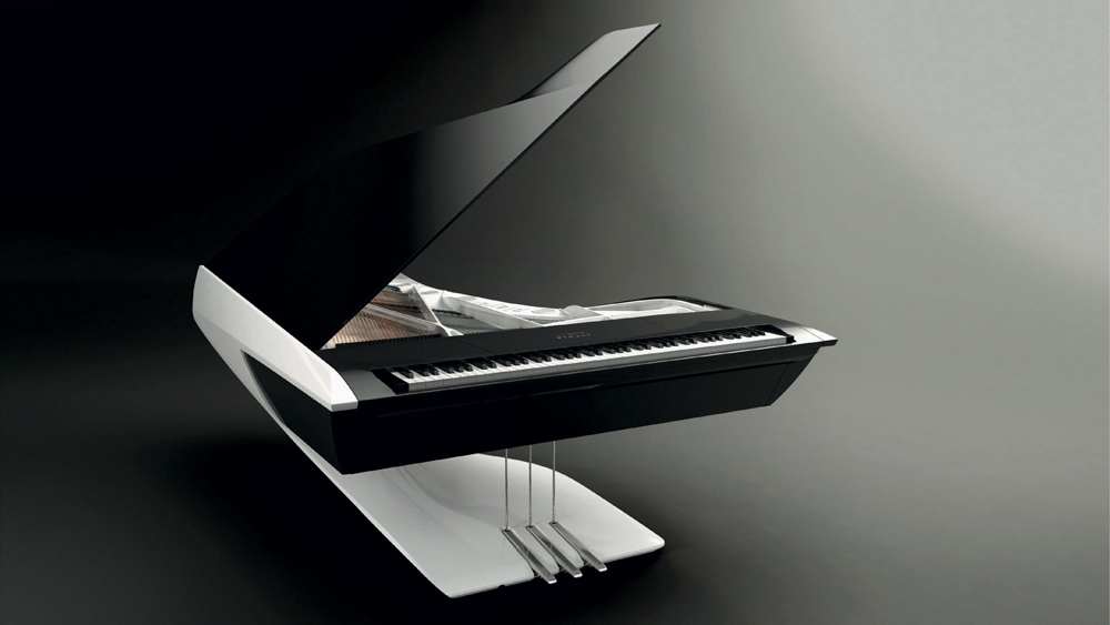 vue esthetique du piano Peugeot Design Lab pour Pleyel en face avant